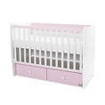 Letto per bambini MATRIX NEW white+orchid pink /telaio a doghe - livello 2/